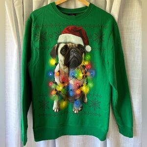 Green Holiday Pug Sweater